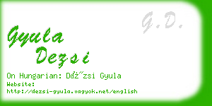 gyula dezsi business card